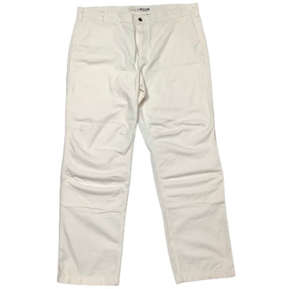 Carhartt Relaxed Fit Cream Jeans, Size 40x32 - Durable, Comfortable, Workwear